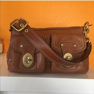 Coach legacy turn lock leather satchel bag